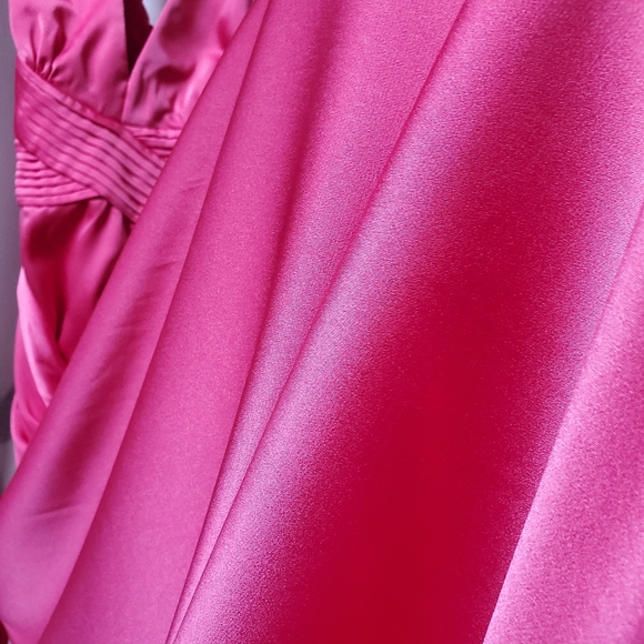 BCBG MaxAzria CERISE DEEP-V PLEATED LONG GOWN - Picture 15 of 16